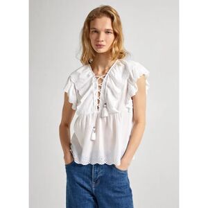 Pepe Jeans Dorotea Short Sleeve Blouse White M Women Pepe Jeans Dorotea Short Sleeve Blouse White M Women