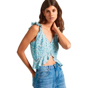 Pepe Jeans Emilia Sleeveless Blouse Wave Blue M Women Pepe Jeans Emilia Sleeveless Blouse Wave Blue M Women