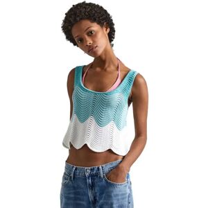 Pepe Jeans Galea Sleeveless Blouse Wave Blue M Women Pepe Jeans Galea Sleeveless Blouse Wave Blue M Women