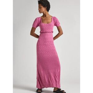 Pepe Jeans Pl953525 Short Sleeve Long Dress English Rose Pink S Women Pepe Jeans Pl953525 Short Sleeve Long Dress English Rose Pink S Women
