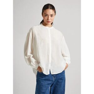 Pepe Jeans Petra Long Sleeve Blouse Mousse White M-L Women Pepe Jeans Petra Long Sleeve Blouse Mousse White M-L Women