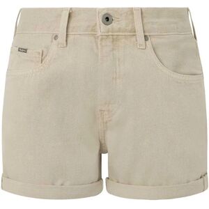 Pepe Jeans Straight Fit High Waist Denim Shorts Malt Beige 28 Women Pepe Jeans Straight Fit High Waist Denim Shorts Malt Beige 28 Women