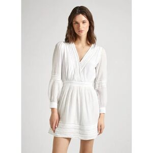 Pepe Jeans White Casual Cotton Long Sleeve Dress - Dress Pepe Jeans White Casual Cotton Long Sleeve Dress - Dress
