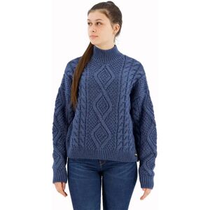 Superdry Aran Cable Knit High Neck Sweater Vintage Denim Blue XS Women Superdry Aran Cable Knit High Neck Sweater Vintage Denim Blue XS Women