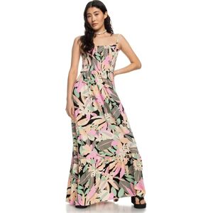 Roxy Soft Memories Sleeveless Long Dress Anthracite Palm Song L Women Roxy Soft Memories Sleeveless Long Dress Anthracite Palm Song L Women
