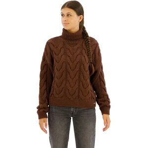 Superdry Chain Cable Knit Polo Sweater Brown Chicory Coffee Twist M Women Superdry Chain Cable Knit Polo Sweater Brown Chicory Coffee Twist M Women