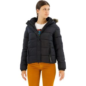 Superdry Faux Fur Puffer Jacket Jet Black L Women Superdry Faux Fur Puffer Jacket Jet Black L Women