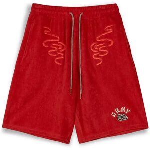 Grimey Lucky Dragon Terry Towelling Baggy Sweat Shorts Red L Men,Women Grimey Lucky Dragon Terry Towelling Baggy Sweat Shorts Red L Men,Women
