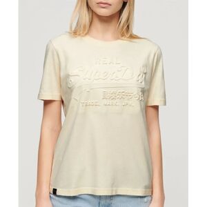 Superdry Embossed Vl Relaxed Short Sleeve T-shirt Rice White XS Women Superdry Embossed Vl Relaxed Short Sleeve T-shirt Rice White XS Women