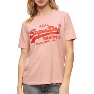 Superdry Embroidered Vl Relaxed Short Sleeve T-shirt Abbey Peach Heather XS Women Superdry Embroidered Vl Relaxed Short Sleeve T-shirt Abbey Peach Heather XS Women