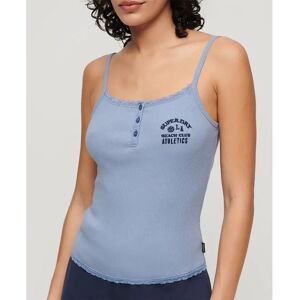 Superdry Essential Button Down Sleeveless T-shirt Tidal Blue L-XL Women Superdry Essential Button Down Sleeveless T-shirt Tidal Blue L-XL Women