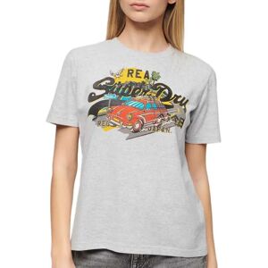 Superdry La Vl Graphic Relaxed Short Sleeve T-shirt Flake Grey Marl M Women Superdry La Vl Graphic Relaxed Short Sleeve T-shirt Flake Grey Marl M Women