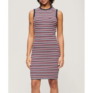 Superdry Rib Bodycon Sleeveless Short Dress Richest Navy Stripe XS Women Superdry Rib Bodycon Sleeveless Short Dress Richest Navy Stripe XS Women