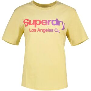 Superdry Tonal Rainbow Core Relaxed Short Sleeve T-shirt Worn Yellow XS Women Superdry Tonal Rainbow Core Relaxed Short Sleeve T-shirt Worn Yellow XS Women