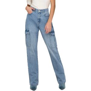 Only Riley Straight Cargo Pim875 High Waist Jeans Light Blue Denim 27 Women Only Riley Straight Cargo Pim875 High Waist Jeans Light Blue Denim 27 Women