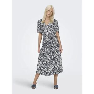 Only Halia Short Sleeve Midi Dress Night Sky / Aop Caroline Flower XS Women Only Halia Short Sleeve Midi Dress Night Sky / Aop Caroline Flower XS Women