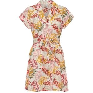 Only Laure Fr Short Sleeve Short Dress Cloud Dancer / Aop Multi Leaf XS Women Only Laure Fr Short Sleeve Short Dress Cloud Dancer / Aop Multi Leaf XS Women