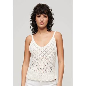 Superdry Crochet Cami Sleeveless T-shirt Desert Bone Off White XS Women Superdry Crochet Cami Sleeveless T-shirt Desert Bone Off White XS Women
