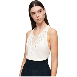 Superdry Lace Sleeveless T-shirt Off White S Women Superdry Lace Sleeveless T-shirt Off White S Women