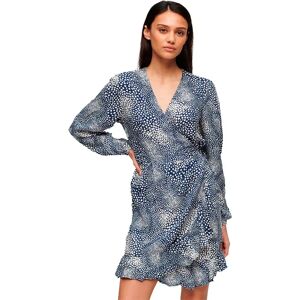 Superdry Printed Wrap Long Sleeve Short Dress Scattered Ditsy Navy L Women Superdry Printed Wrap Long Sleeve Short Dress Scattered Ditsy Navy L Women
