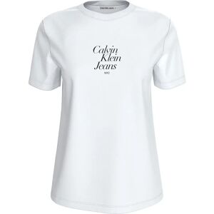 Calvin Klein Jeans Font Graphic Short Sleeve T-shirt Bright White M Women Calvin Klein Jeans Font Graphic Short Sleeve T-shirt Bright White M Women