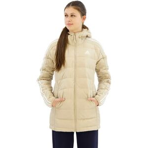 adidas Essentials 3 Stripes Light Down Parka Wonder Beige M Women adidas Essentials 3 Stripes Light Down Parka Wonder Beige M Women