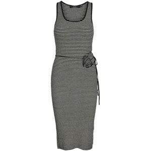 Vero Moda Bloom Petite Sleeveless Midi Dress Black / Detail W. Birch XS Women Vero Moda Bloom Petite Sleeveless Midi Dress Black / Detail W. Birch XS Women