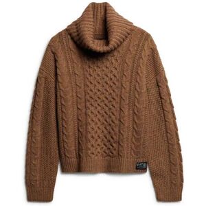 Superdry Cable High Neck Sweater Island Caramel Twist XS Women Superdry Cable High Neck Sweater Island Caramel Twist XS Women