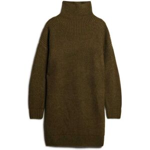 Superdry Chunky Rib Long Sleeve Midi Dress Dark Moss Green M Women Superdry Chunky Rib Long Sleeve Midi Dress Dark Moss Green M Women