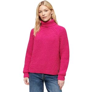 Superdry Slouchy Stitch High Neck Sweater Hyper Magenta Pink Marl XS Women Superdry Slouchy Stitch High Neck Sweater Hyper Magenta Pink Marl XS Women