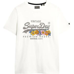 Superdry Vintage Vl Prem G Floral Short Sleeve T-shirt Ecru XS Women Superdry Vintage Vl Prem G Floral Short Sleeve T-shirt Ecru XS Women