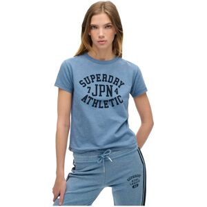 Superdry Athletic Graphic Fitted Short Sleeve T-shirt Wedgewood Blue Slub L Women Superdry Athletic Graphic Fitted Short Sleeve T-shirt Wedgewood Blue Slub L Women