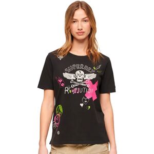 Superdry Lo-fi Punk Poster Relaxed Short Sleeve T-shirt Bison Black XS Women Superdry Lo-fi Punk Poster Relaxed Short Sleeve T-shirt Bison Black XS Women