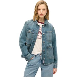 Superdry Embroidered Denim Chore Jacket Fulton Vintage Blue L Women Superdry Embroidered Denim Chore Jacket Fulton Vintage Blue L Women