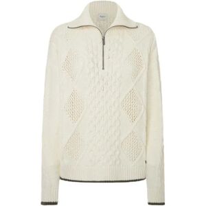 Pepe Jeans Hada Half Zip Sweater Mousse White L Women Pepe Jeans Hada Half Zip Sweater Mousse White L Women