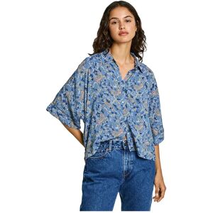 Pepe Jeans Mery 3/4 Sleeve Shirt Sea Blue S Women Pepe Jeans Mery 3/4 Sleeve Shirt Sea Blue S Women