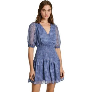 Pepe Jeans Pl953564 Short Sleeve Short Dress French Blue M Women Pepe Jeans Pl953564 Short Sleeve Short Dress French Blue M Women