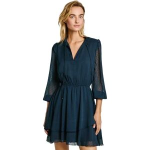 Pepe Jeans Pl953612 3/4 Sleeve Short Dress Dulwich Blue L Women Pepe Jeans Pl953612 3/4 Sleeve Short Dress Dulwich Blue L Women