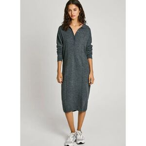 Pepe Jeans Haddie Long Sleeve Midi Dress Dark Grey Marl M Women Pepe Jeans Haddie Long Sleeve Midi Dress Dark Grey Marl M Women
