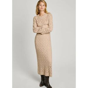 Pepe Jeans Hailey Long Sleeve Long Dress Light Beige M Women Pepe Jeans Hailey Long Sleeve Long Dress Light Beige M Women