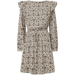 Pepe Jeans Kim Long Sleeve Short Dress Ecru White XS Women Pepe Jeans Kim Long Sleeve Short Dress Ecru White XS Women