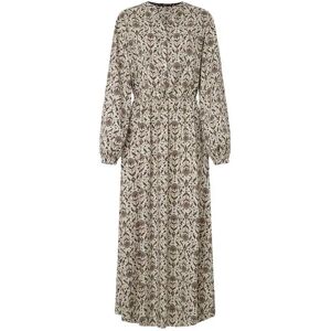 Pepe Jeans Kris Long Sleeve Long Dress Ecru White L Women Pepe Jeans Kris Long Sleeve Long Dress Ecru White L Women