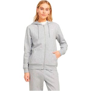 Jack & Jones Abbie Rlx Jjxx Full Zip Sweatshirt Light Grey Melange / Bright White Logo XL Women Jack & Jones Abbie Rlx Jjxx Full Zip Sweatshirt Light Grey Melange / Bright White Logo XL Women