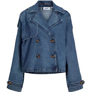 Jack & Jones Carlie Short Jjxx Trench Coat Medium Blue Denim L Women Jack & Jones Carlie Short Jjxx Trench Coat Medium Blue Denim L Women
