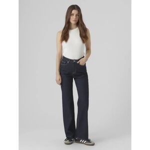 Vero Moda Tessa Ra369 Wide Leg High Waist Jeans Dark Blue Denim / Rinse 26 Women Vero Moda Tessa Ra369 Wide Leg High Waist Jeans Dark Blue Denim / Rinse 26 Women