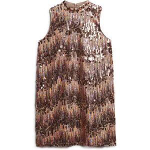 Superdry A-line Sl Sequin Sleeveless Short Dress Pink Multi XS Women Superdry A-line Sl Sequin Sleeveless Short Dress Pink Multi XS Women