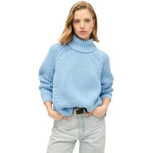 Superdry Slouchy Stitch High Neck Sweater Bright Pale Blue Marl M Women Superdry Slouchy Stitch High Neck Sweater Bright Pale Blue Marl M Women