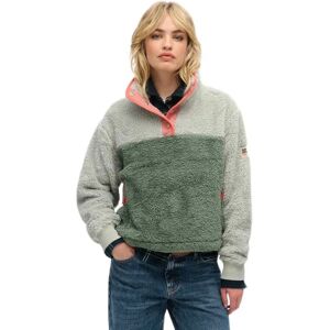 Superdry Super Soft Mash Up Henley Sweater Puritan Grey 2XS Women Superdry Super Soft Mash Up Henley Sweater Puritan Grey 2XS Women