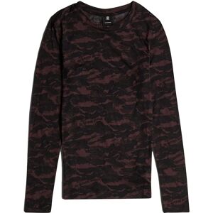 G-star Fine Lace Aop Slim Fit R T Long Sleeve T-shirt Dk Port Red Lace Wave XL Women G-star Fine Lace Aop Slim Fit R T Long Sleeve T-shirt Dk Port Red Lace Wave XL Women