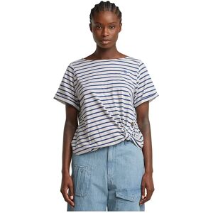 G-star Striped Knot Short Sleeve T-shirt Light Chalk / Mid Blue Stripe M Women G-star Striped Knot Short Sleeve T-shirt Light Chalk / Mid Blue Stripe M Women
